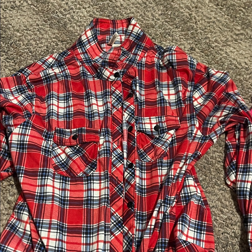 Passport Red and Blue Plaid Shirt